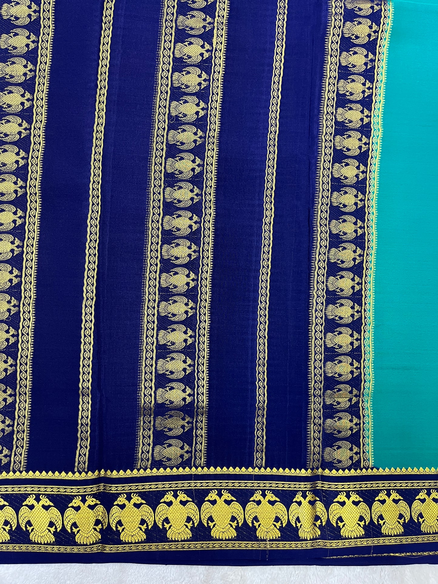 pure crepe mysore silk - Gandaberunda - 1146003