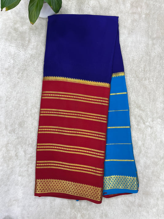 Pure Crepe Mysore Silk Saree in 3D - 1146002