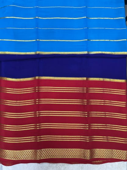 Pure Crepe Mysore Silk Saree in 3D - 1146002