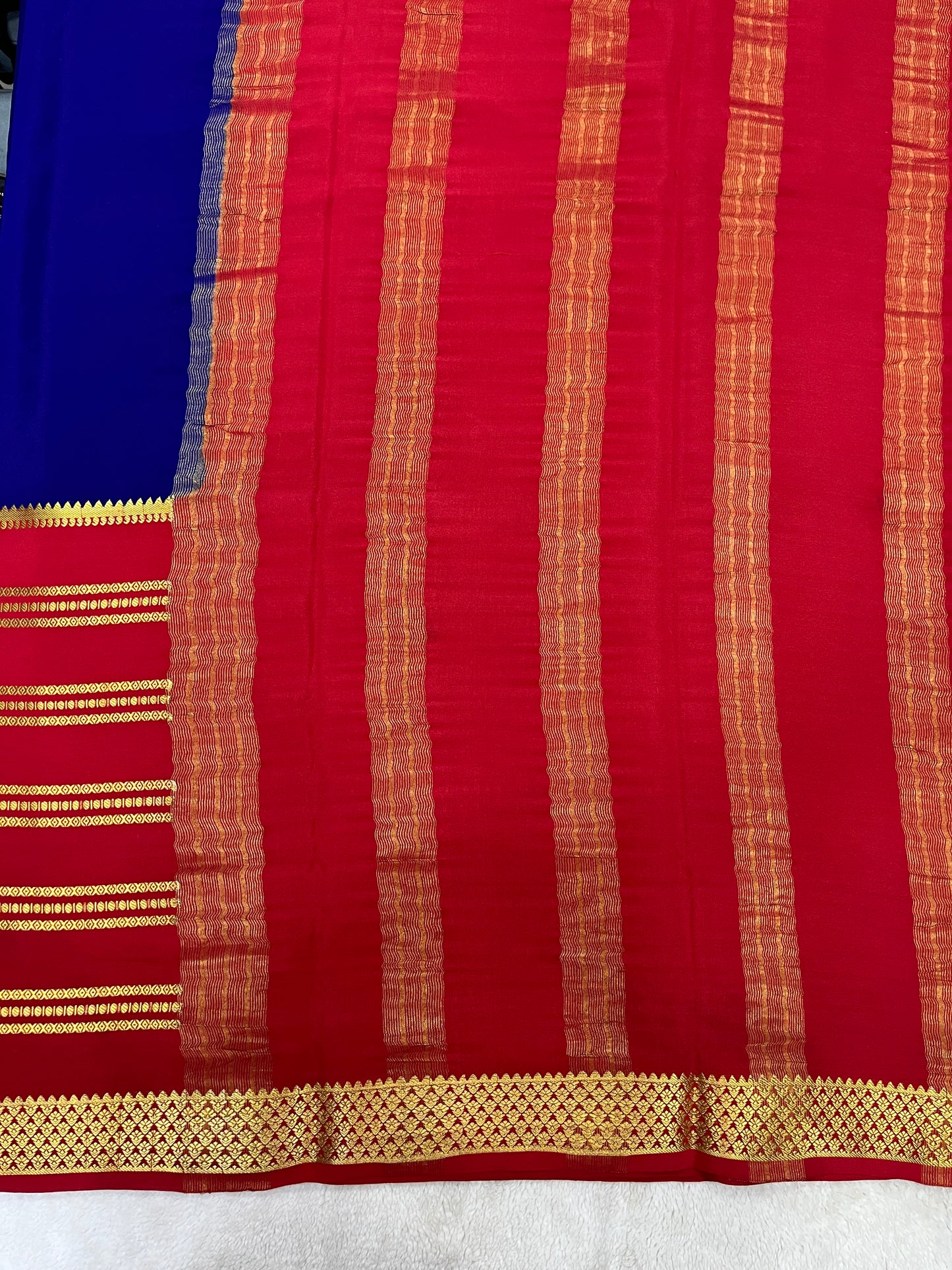 Pure Crepe Mysore Silk Saree in 3D - 1146002