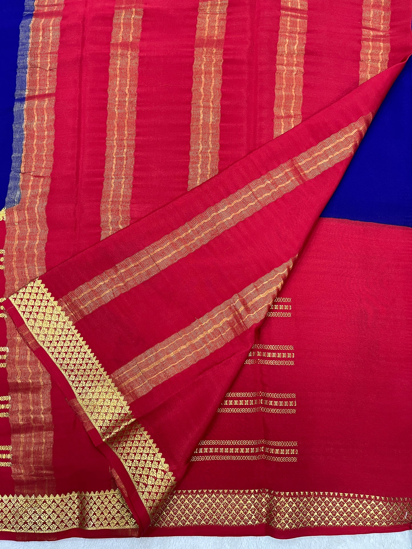 Pure Crepe Mysore Silk Saree in 3D - 1146002
