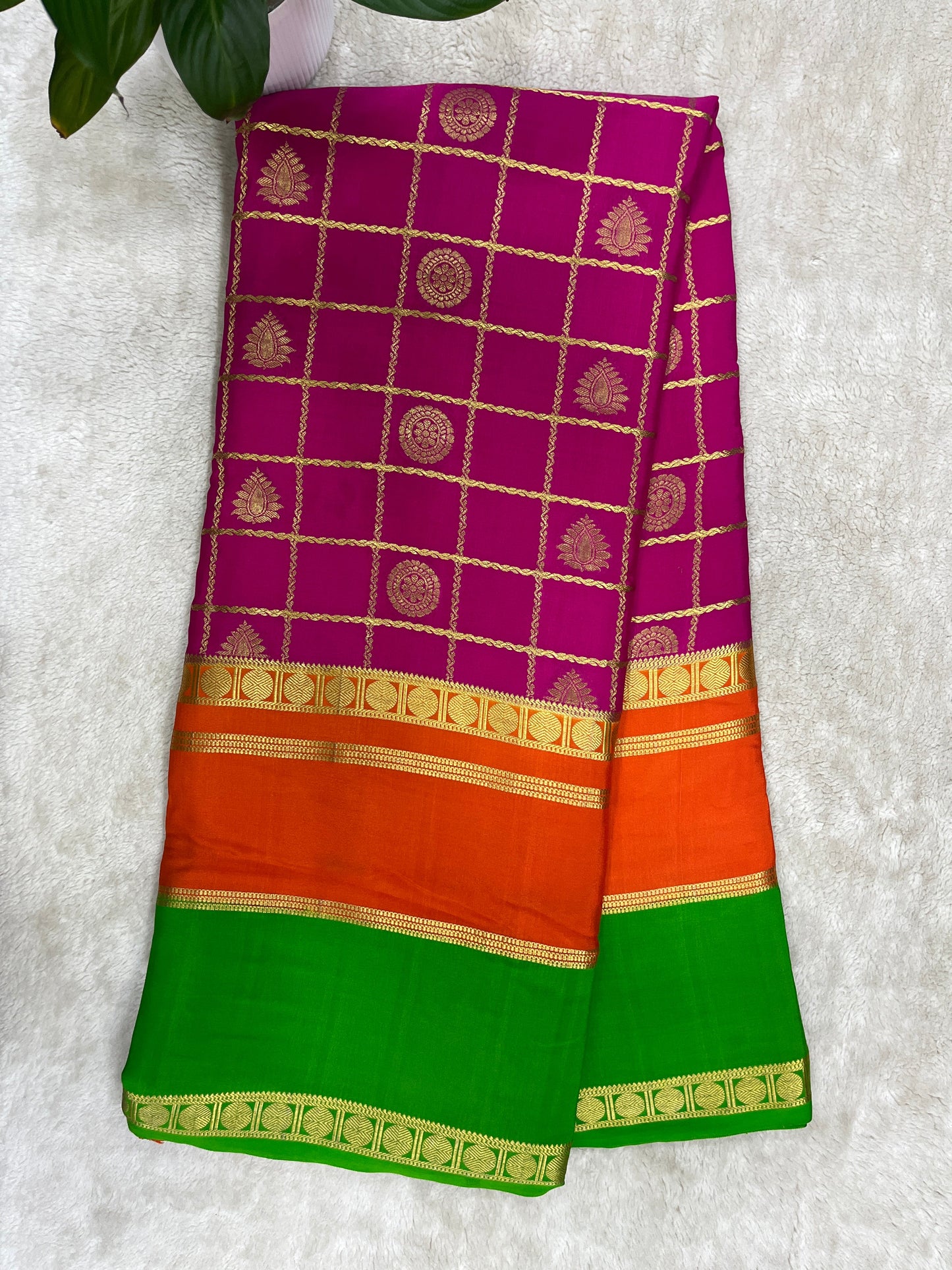 Pure Crepe Mysore Silk Saree - 1145314