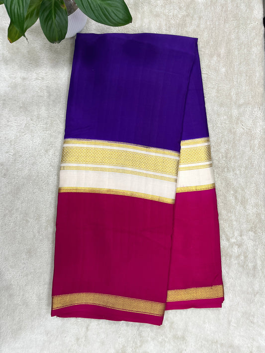 Pure Crepe Mysore Silk Saree in 3D - 1146002