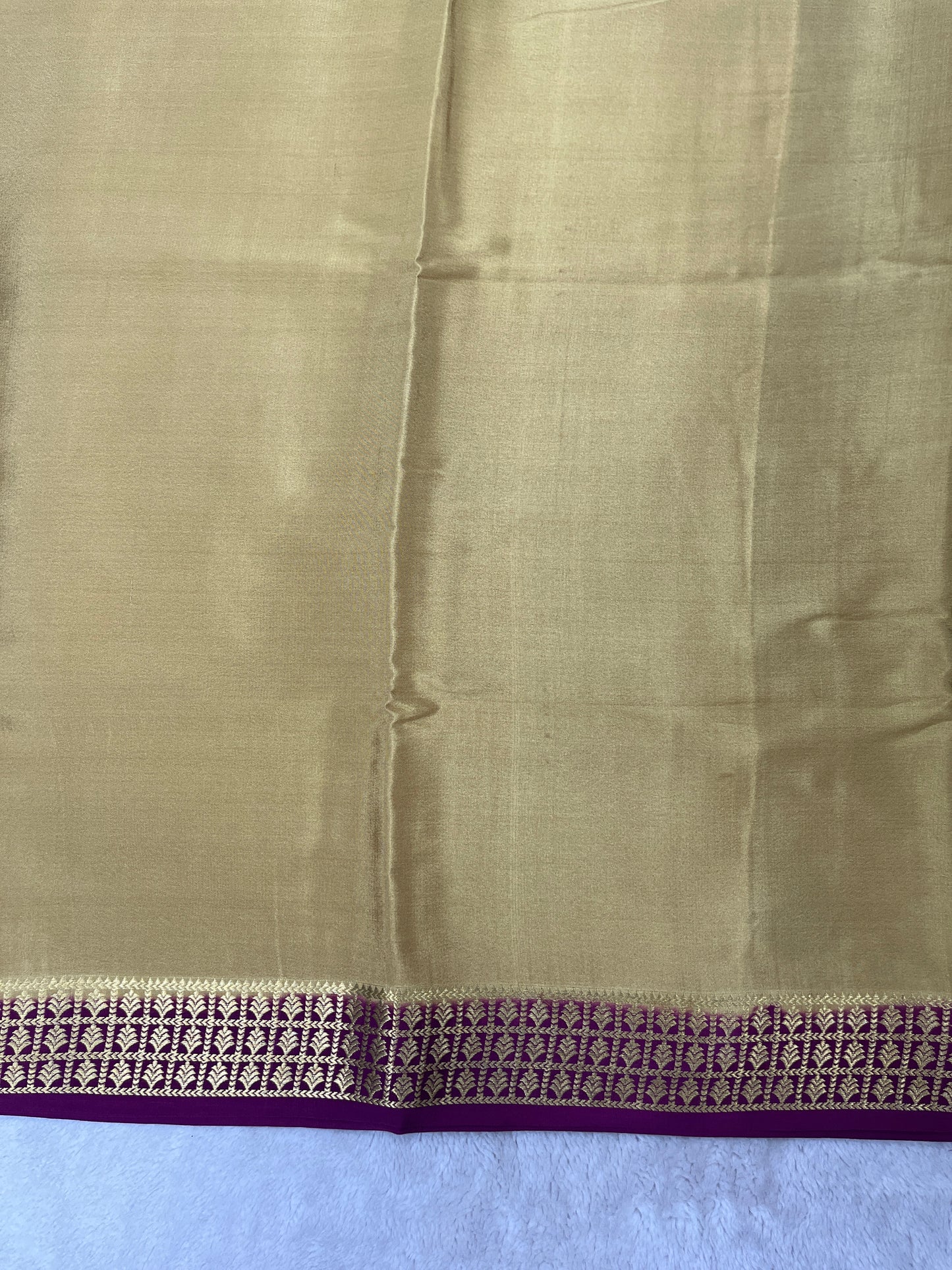 Pure Crepe Mysore Silk pallu checks all checks 1145317
