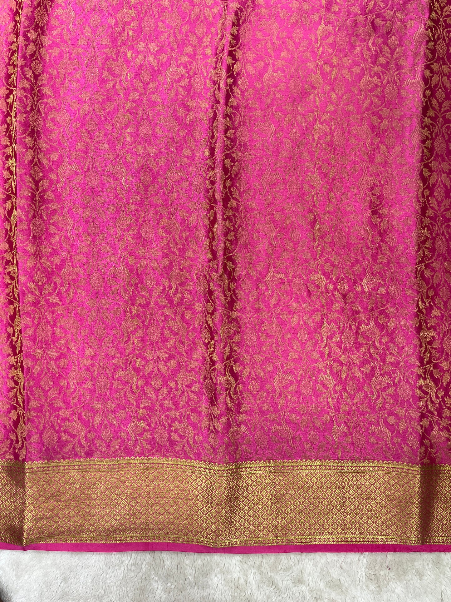 Pure Crepe Mysore Silk Saree in brocade - 1145315