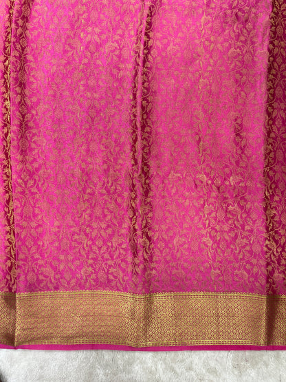 Pure Crepe Mysore Silk Saree in brocade - 1145315