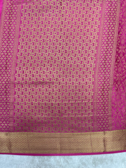Pure Crepe Mysore Silk Saree in brocade - 1145315