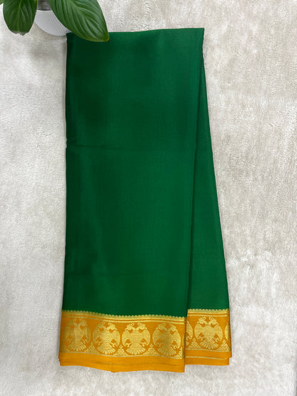 Pure Crepe Mysore Silk Saree in Rudraksh pattern - 1146004