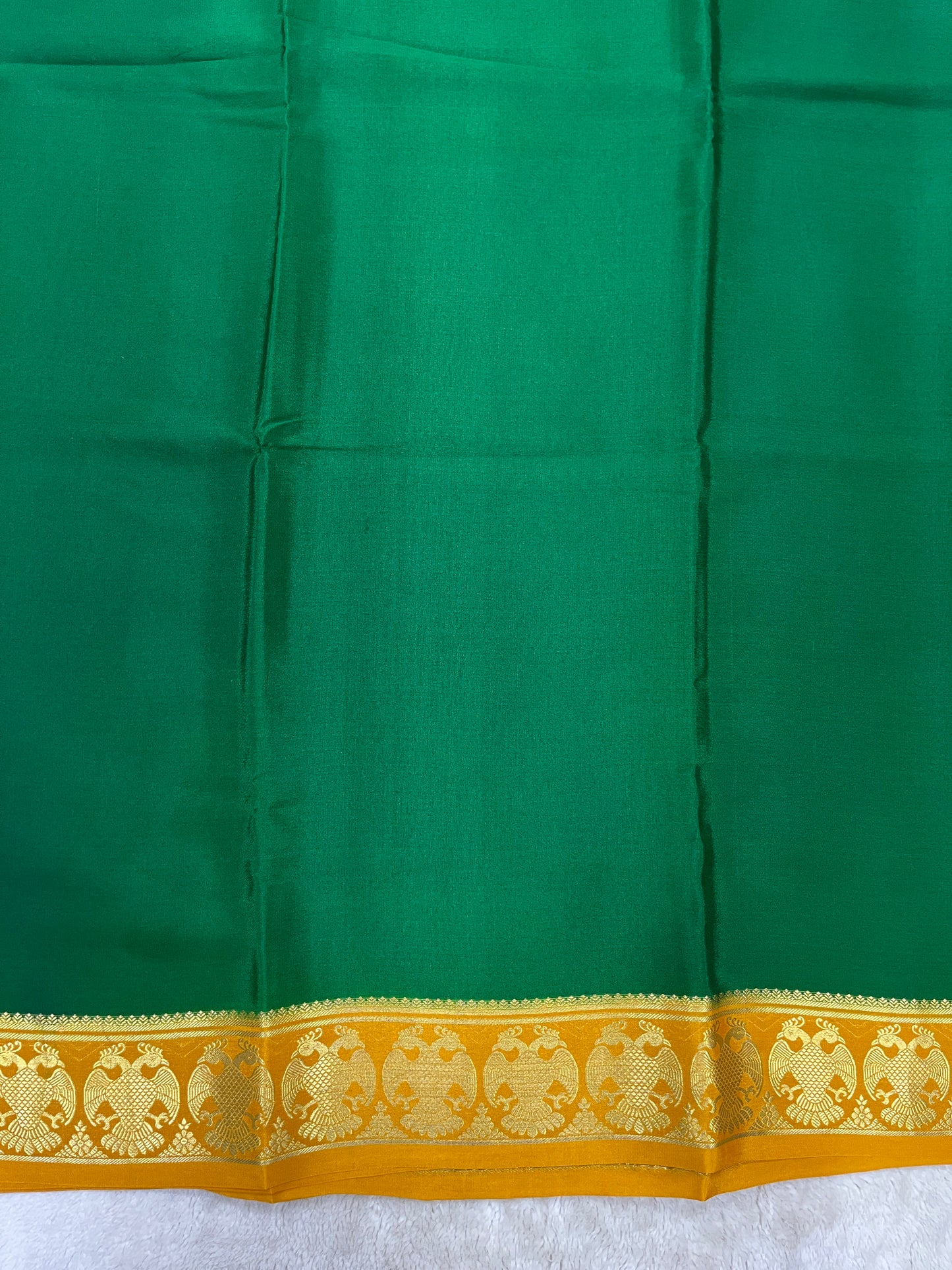 Pure Crepe Mysore Silk Saree in Rudraksh pattern - 1146004