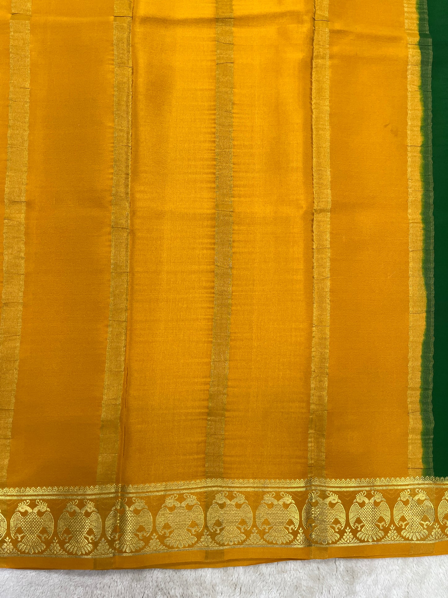 Pure Crepe Mysore Silk Saree in Rudraksh pattern - 1146004