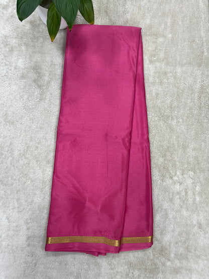 pure crepe mysore silk saree - piping - 1146006