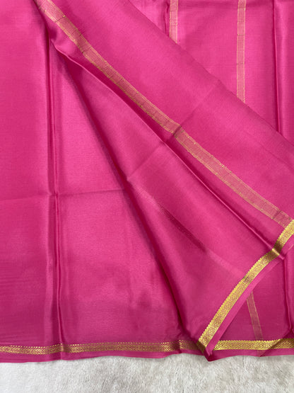 pure crepe mysore silk saree - piping - 1146006