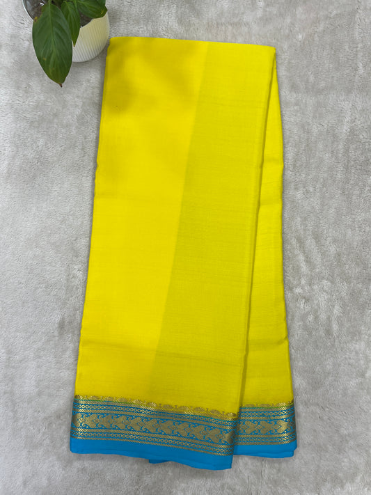 Pure Crepe Mysore Silk Saree patti border 1146001