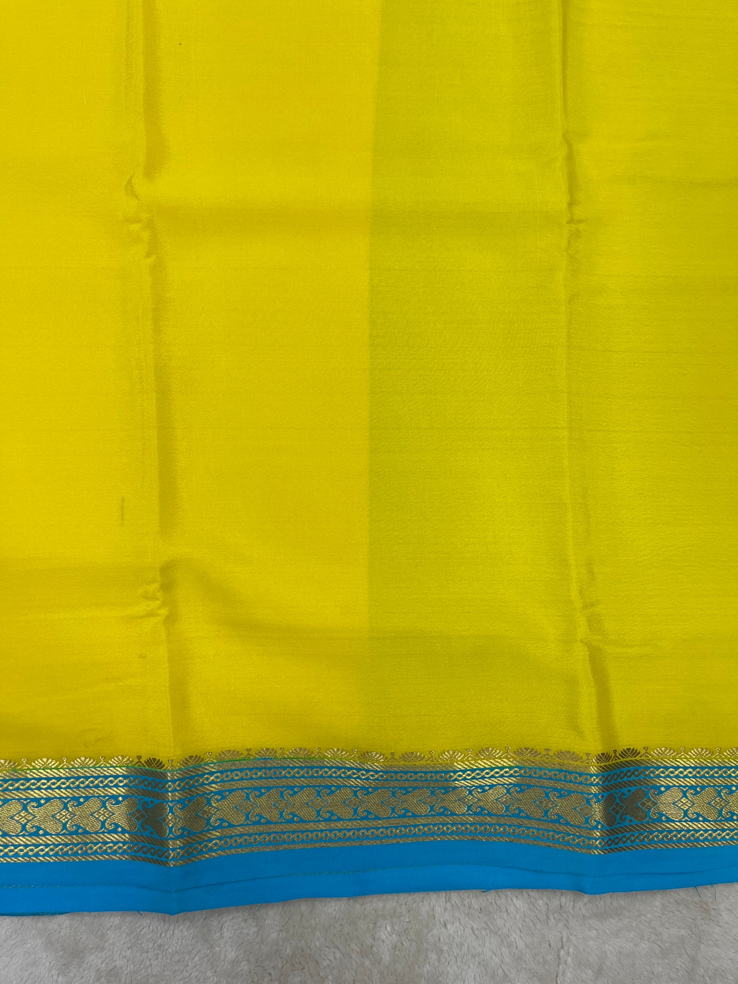 Pure Crepe Mysore Silk Saree patti border 1146001