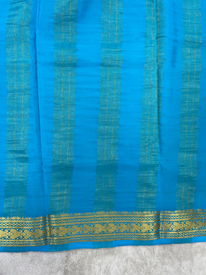 Pure Crepe Mysore Silk Saree patti border 1146001