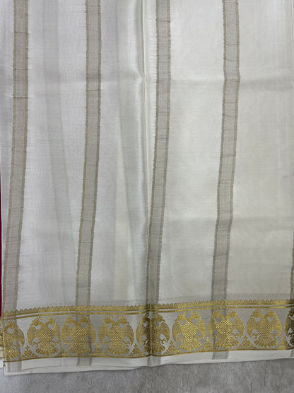 Pure Crepe Mysore Silk Gandaberunda 1146004