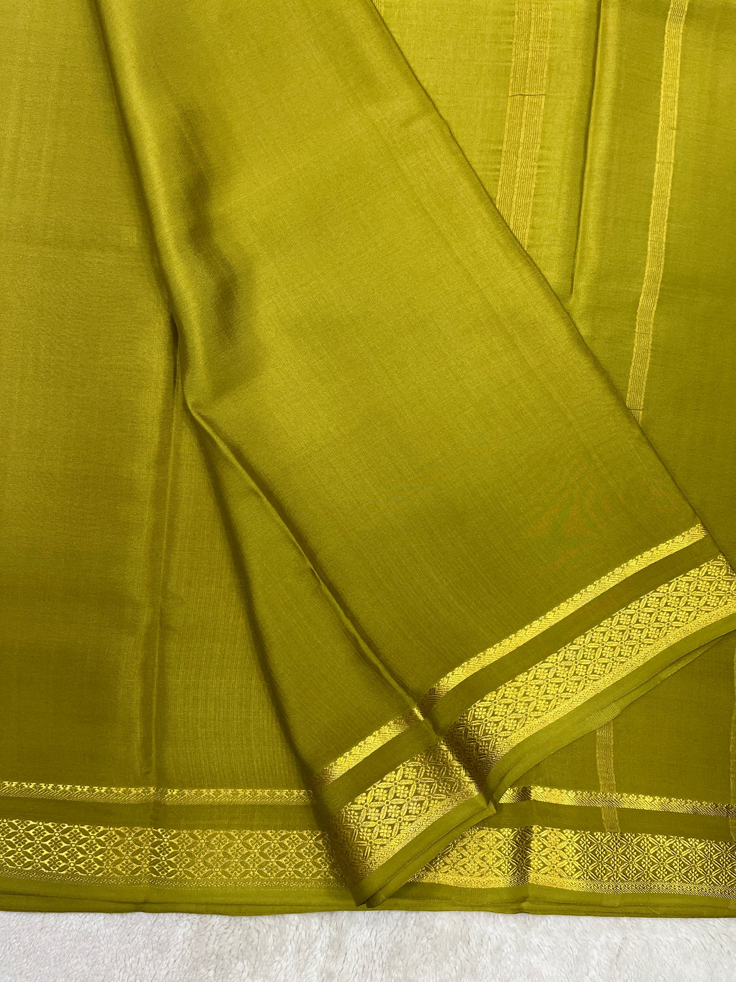 Pure Crepe Mysore Silk Saree-Checks Cont-16271507