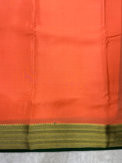 Pure Crepe Mysore Silk Saree in contrast border - 16271501