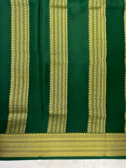 Pure Crepe Mysore Silk Saree in contrast border - 16271501