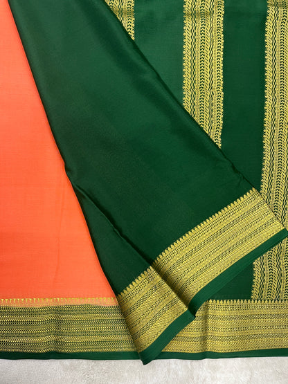 Pure Crepe Mysore Silk Saree in contrast border - 16271501