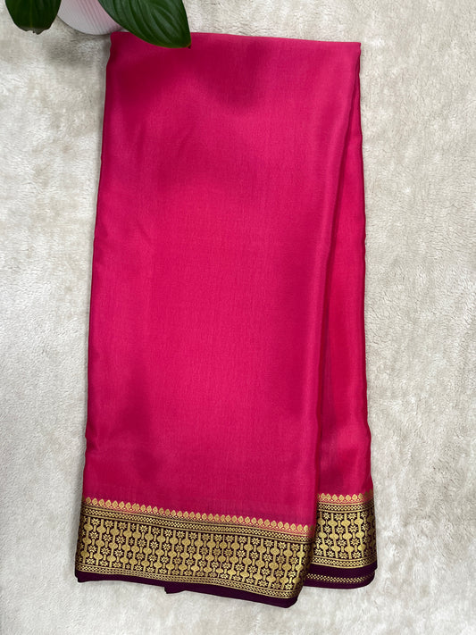 pure crepe mysore silk - Rudraksha - 1146004