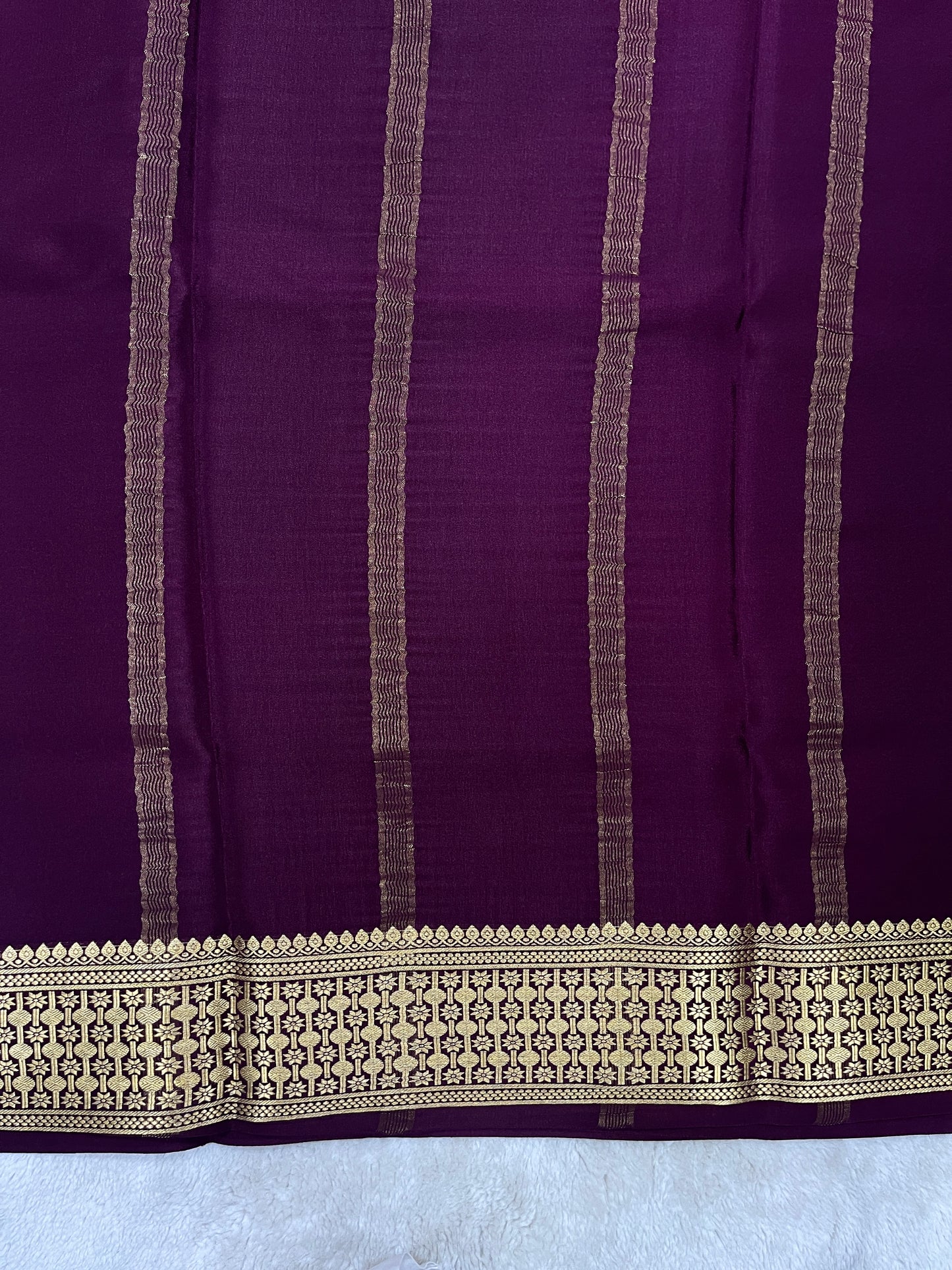 pure crepe mysore silk - Rudraksha - 1146004