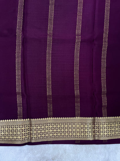 pure crepe mysore silk - Rudraksha - 1146004