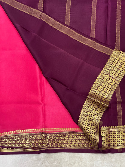 pure crepe mysore silk - Rudraksha - 1146004