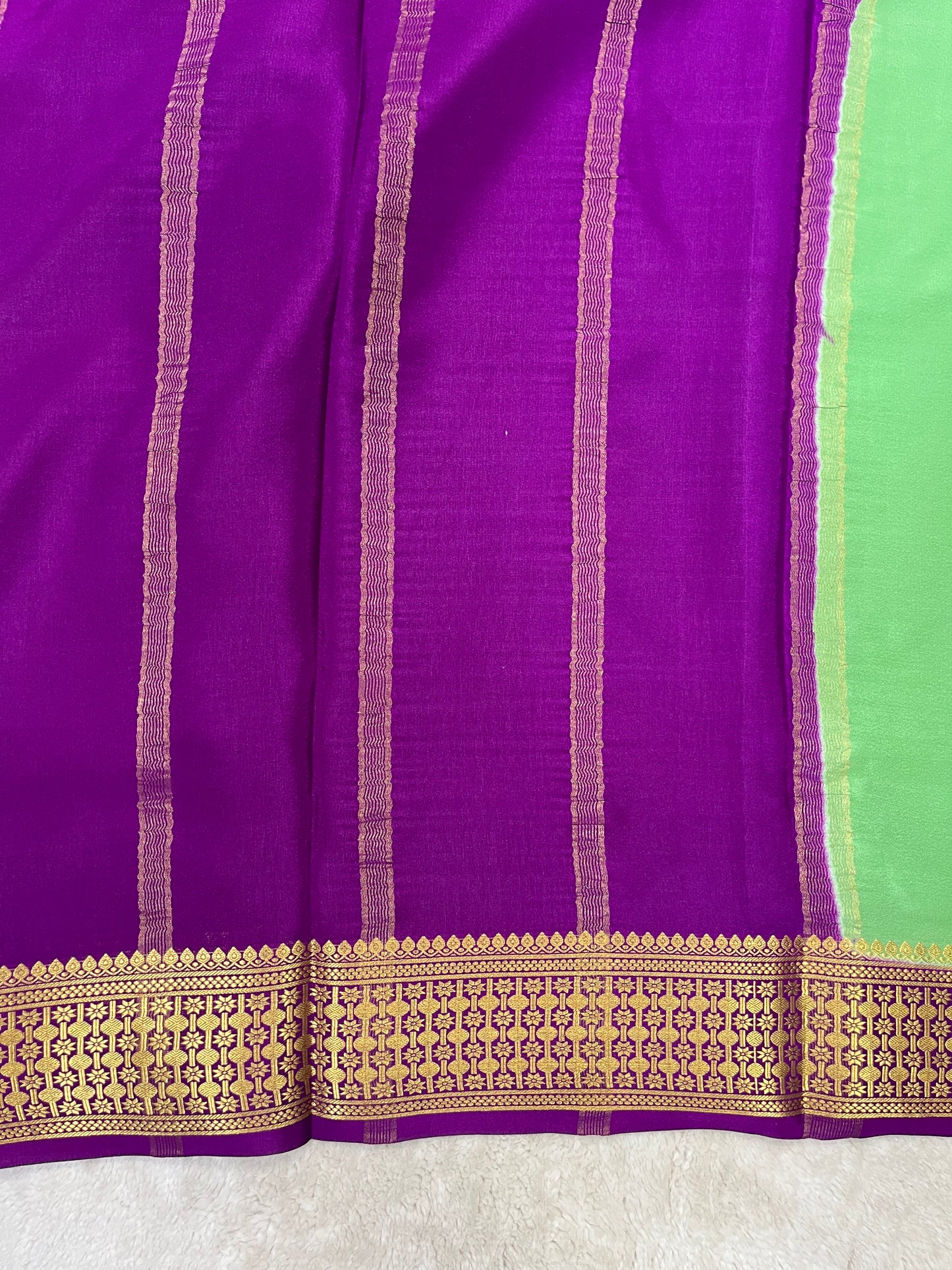 pure crepe mysore silk - Rudrakash - 1146004