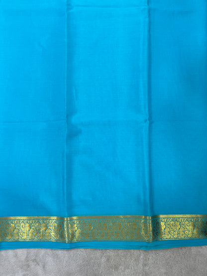 Pure Crepe Mysore Silk Saree gatti border 1610082
