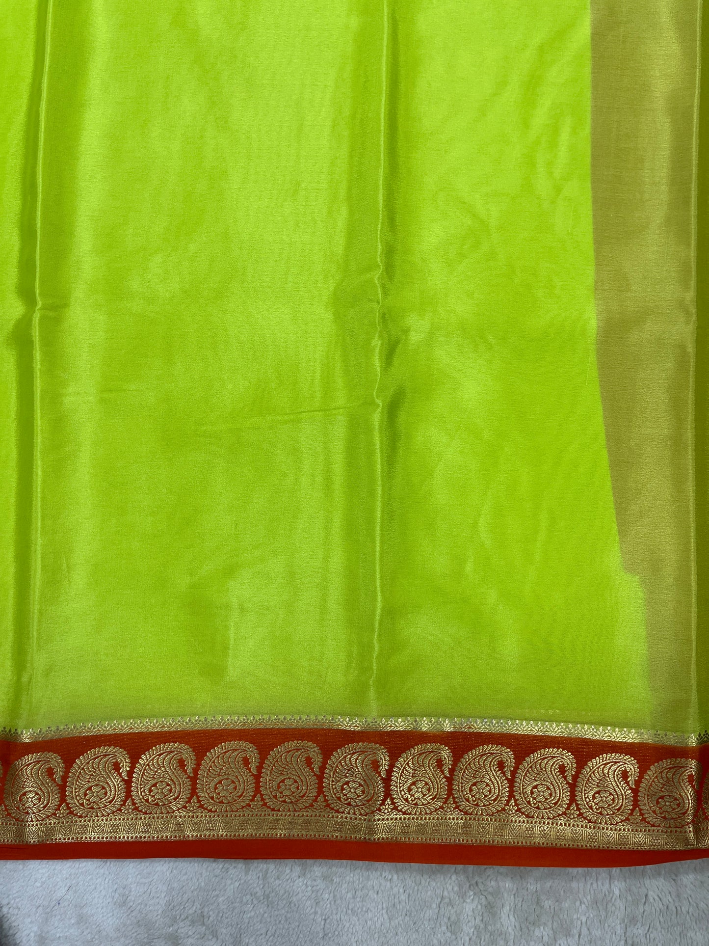 Pure Mysore Silk- mango border - 1150302