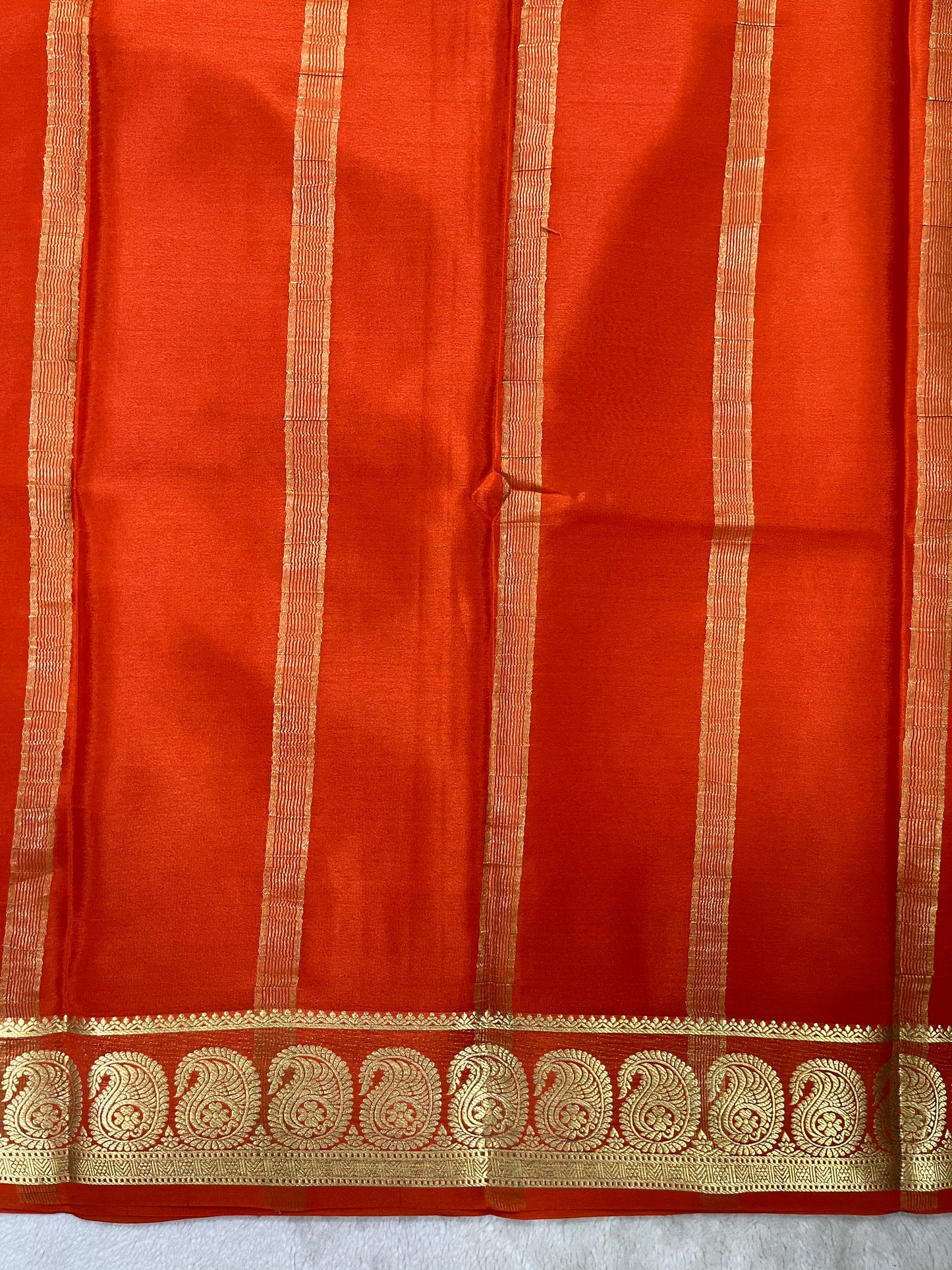 Pure Mysore Silk- mango border - 1150302