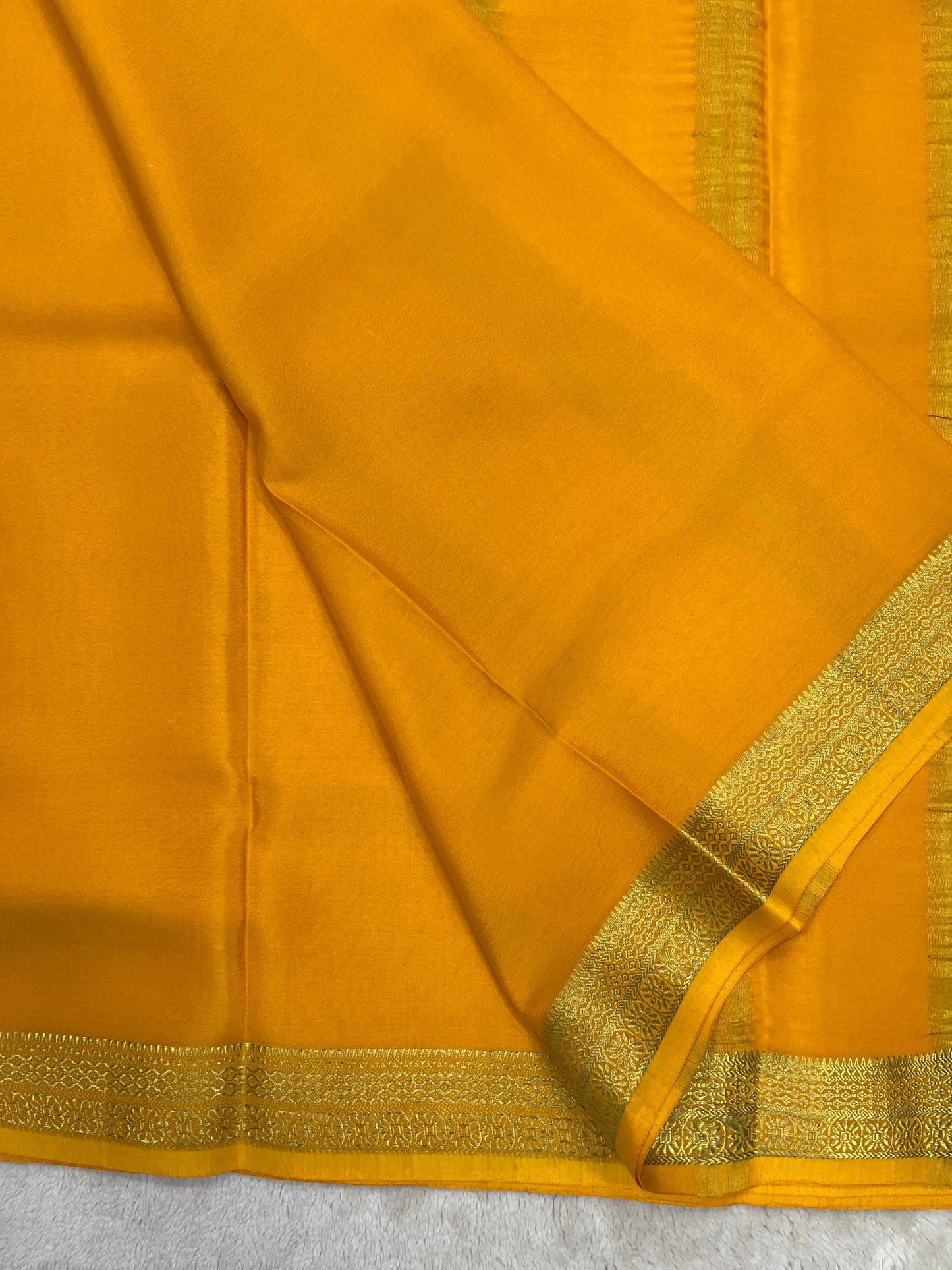 Pure Crepe Mysore Silk butti border 1610271