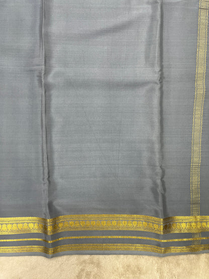 Pure Crepe Mysore Silk Saree gatti border 1610271