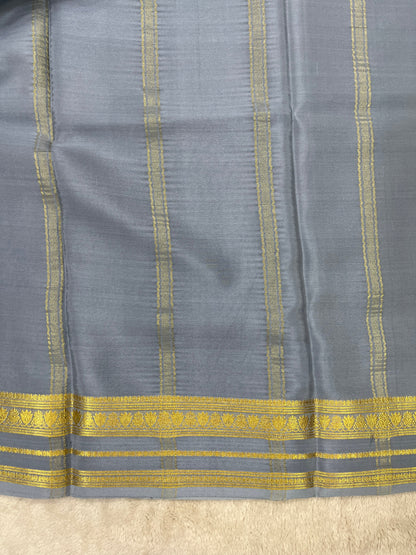 Pure Crepe Mysore Silk Saree gatti border 1610271