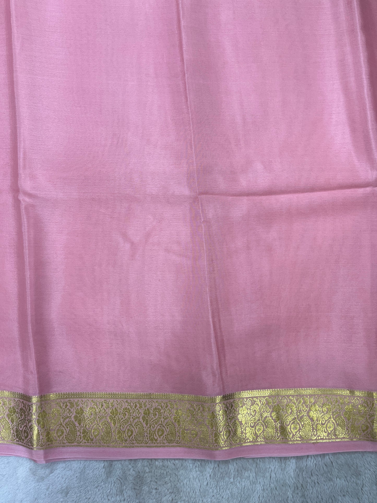 Pure Crepe Mysore silk saree -Gatti Border -1610061