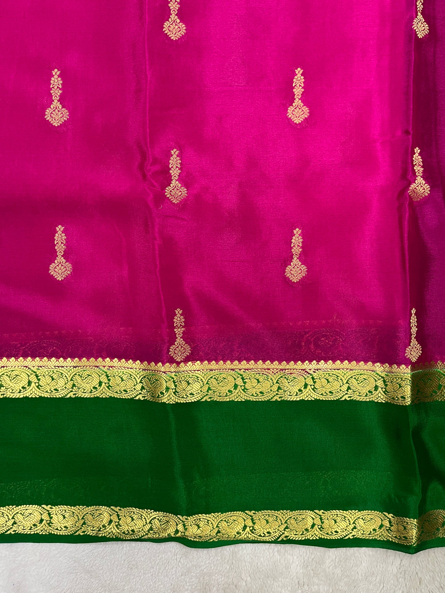 Gatti border butta & Brocade blouse - 1145312