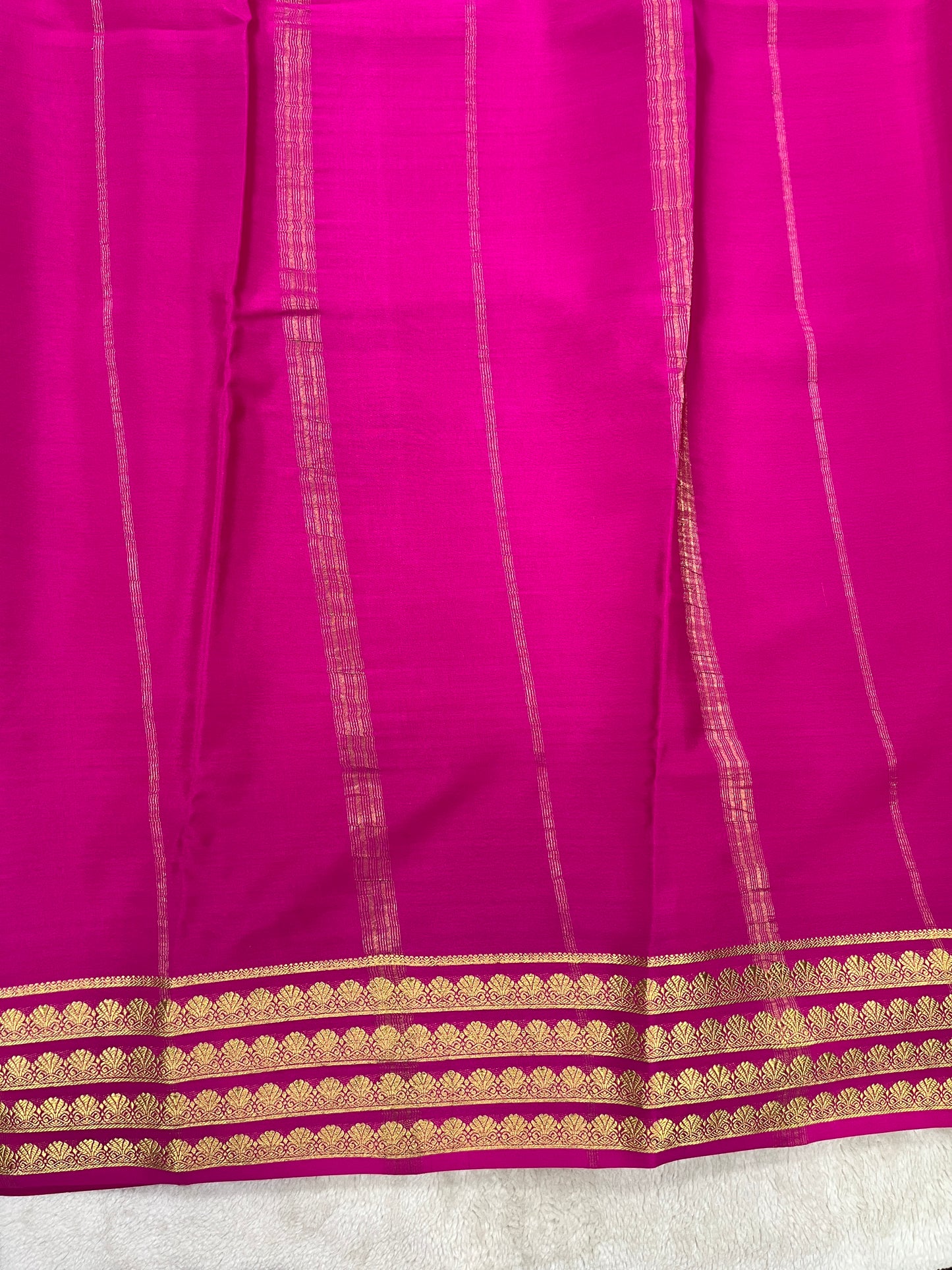 Pure Crepe Mysore Silk Saree in contrast - 16271501