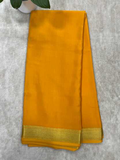 Pure Crepe Mysore Silk Saree in self color - 1610271