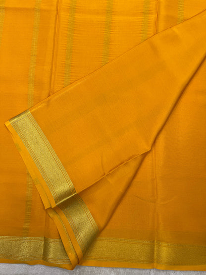 Pure Crepe Mysore Silk Saree in self color - 1610271