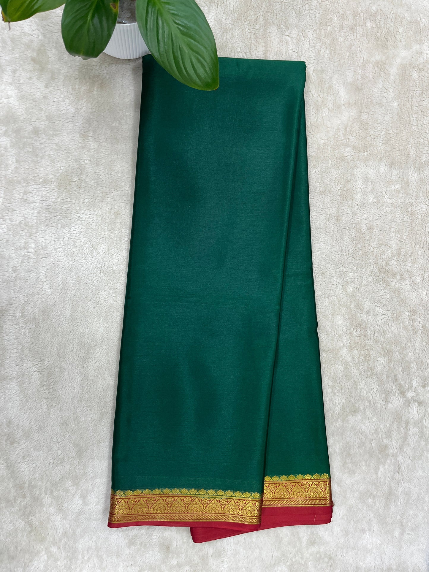 Pure Mysore silk saree - Gatti Border-1310132