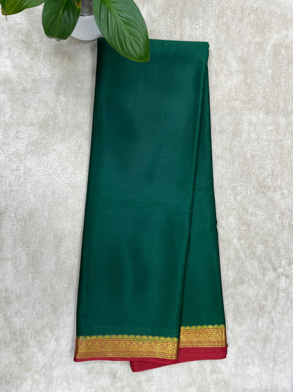Pure Mysore silk saree - Gatti Border-1310132