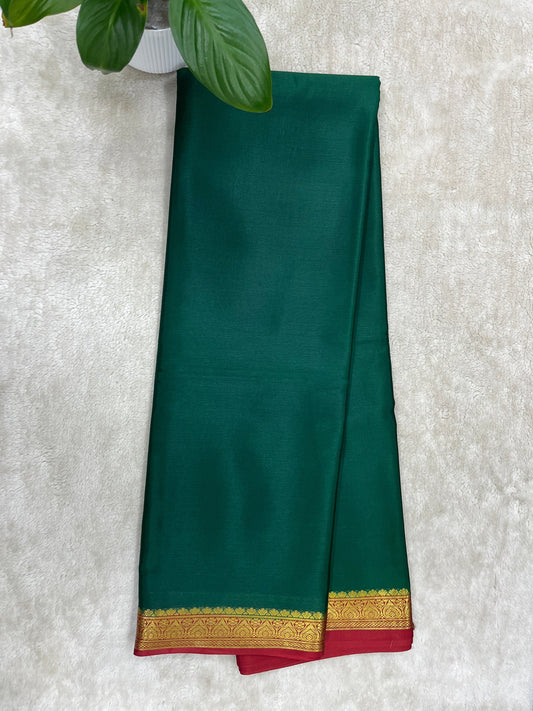 Pure Mysore silk saree - Gatti Border-1310132