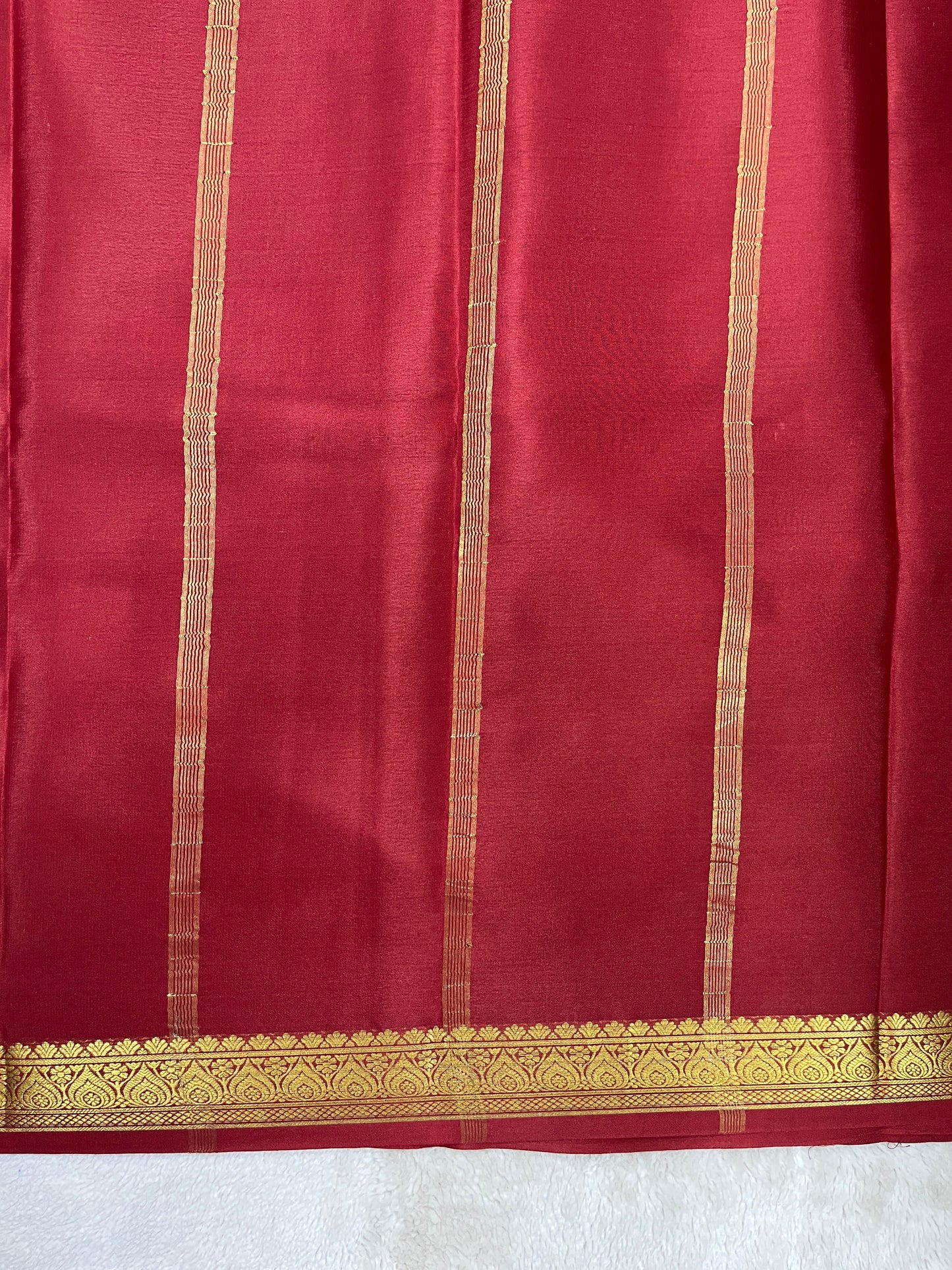 Pure Mysore silk saree - Gatti Border-1310132