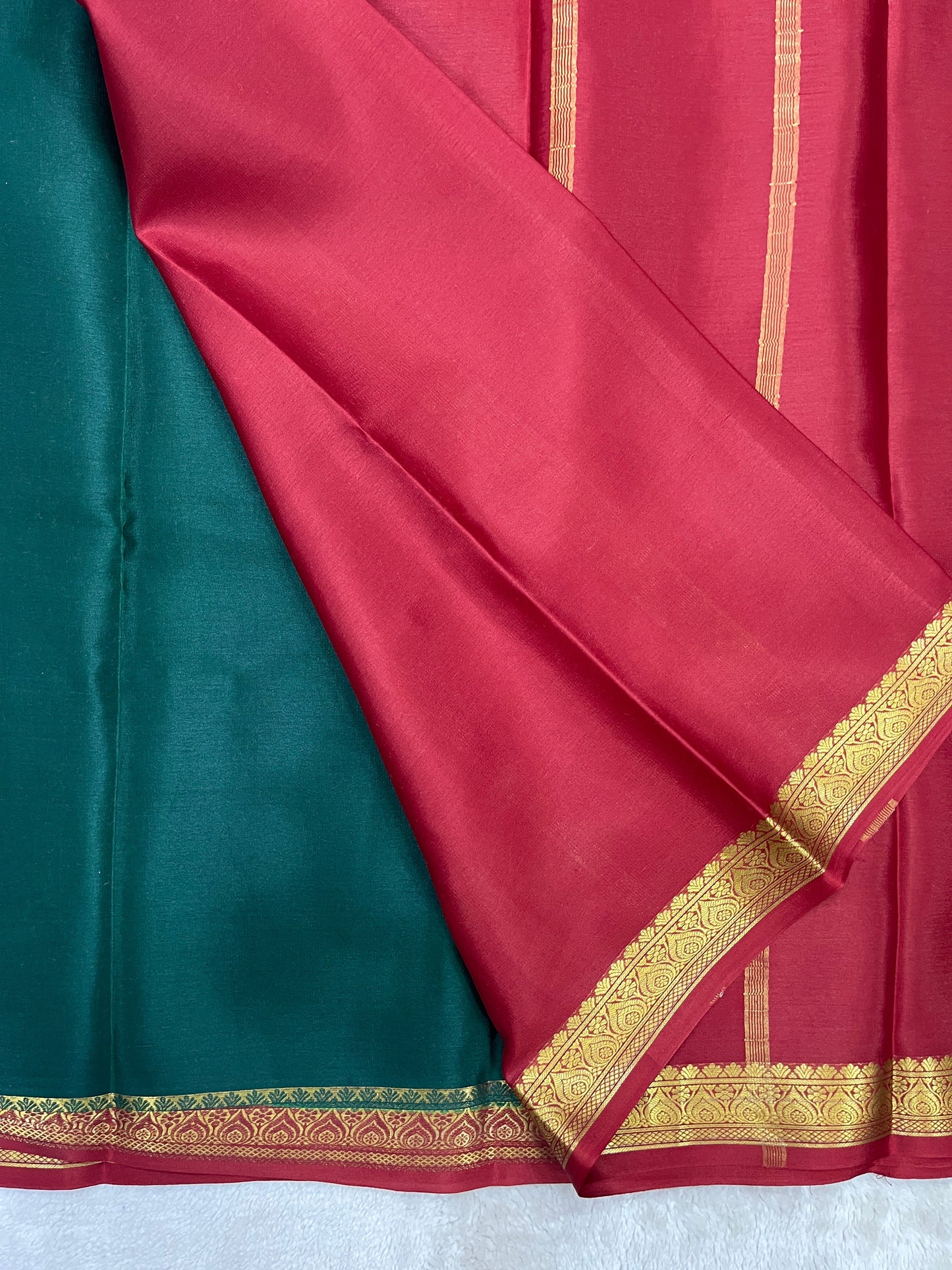 Pure Mysore silk saree - Gatti Border-1310132