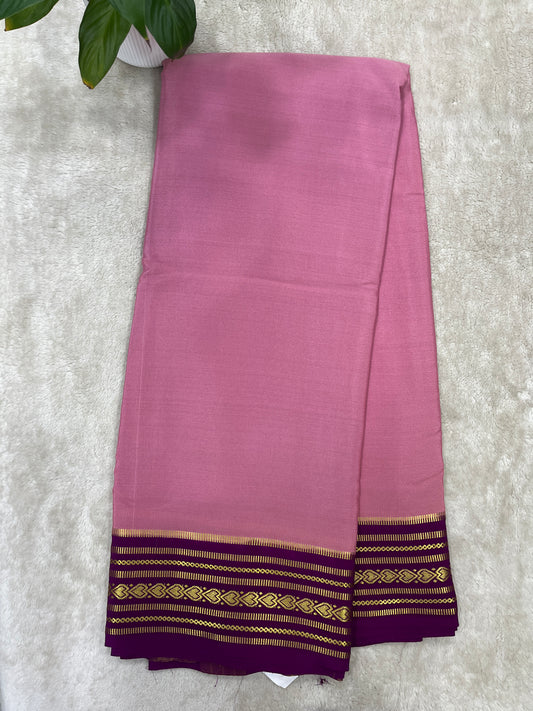 Pure Mysore silk-Heavy heart border-1150252