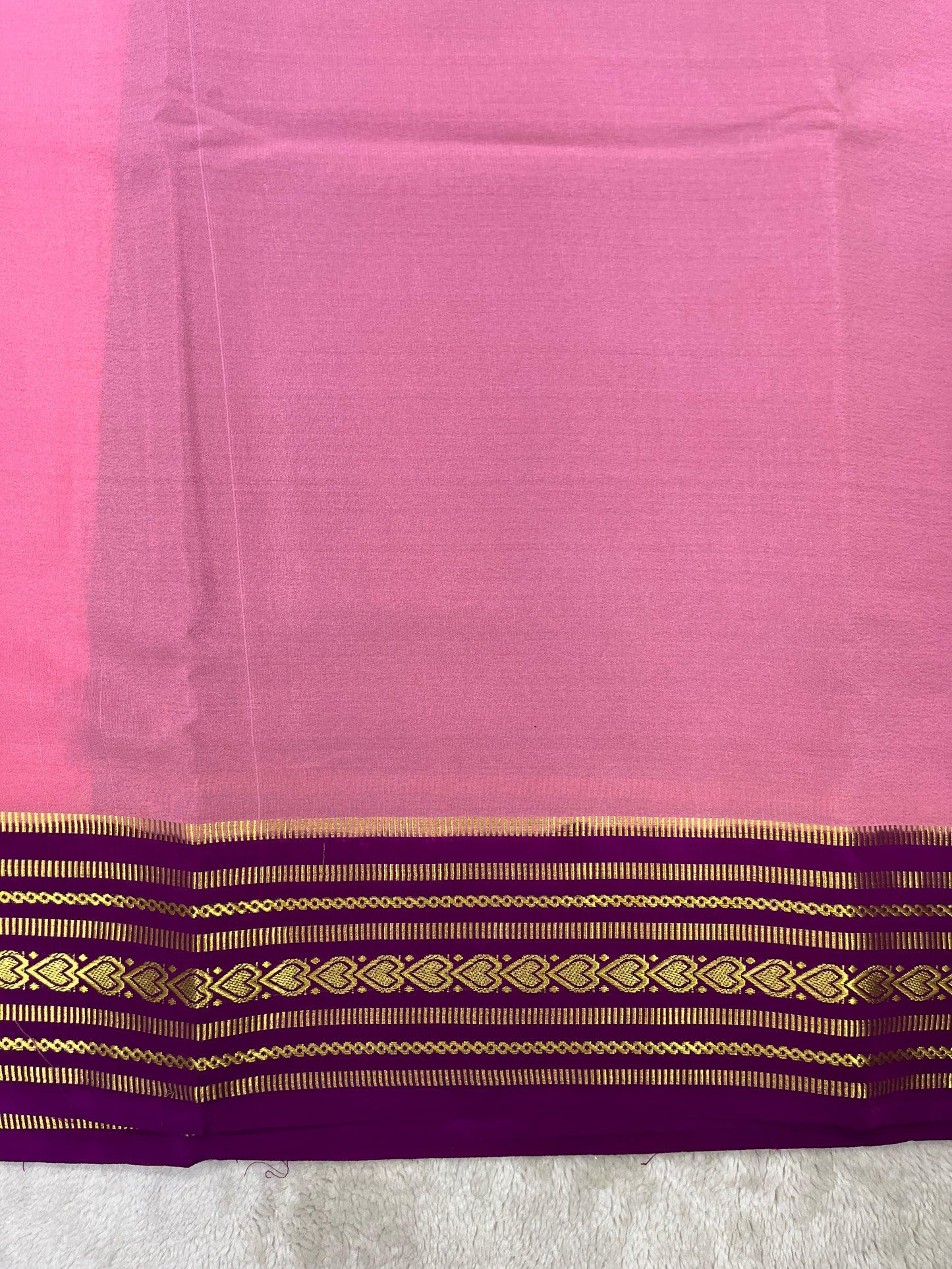 Pure Mysore silk-Heavy heart border-1150252