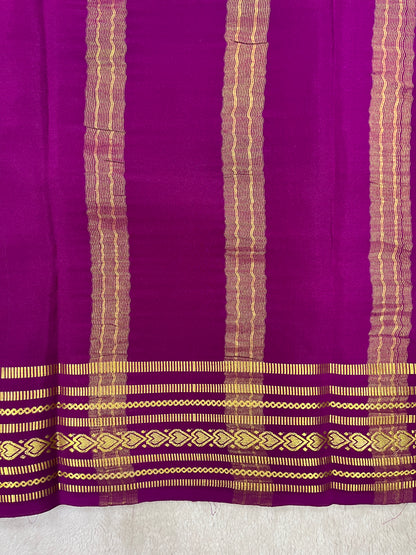 Pure Mysore silk-Heavy heart border-1150252