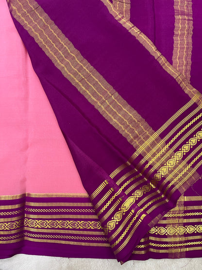 Pure Mysore silk-Heavy heart border-1150252