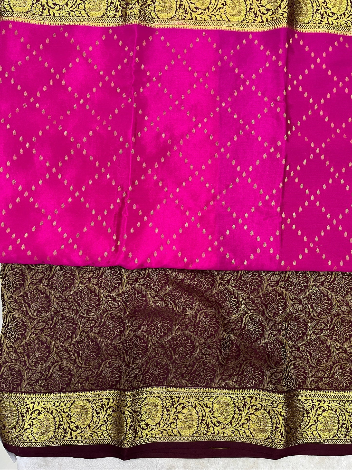 Pure Mysore silk-Heavy Half & Half Butta-1150062